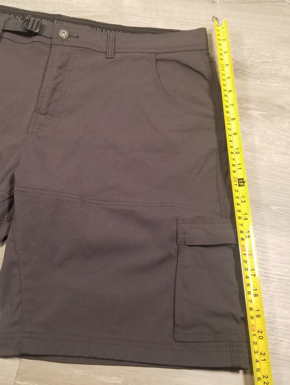 Prana Stretch Zion Cargo Shorts Mens Size 40x10 Dark Gray Hiking Outdoor Casual - Picture 8 of 9